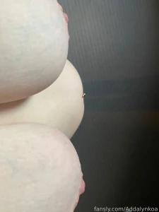 Pregnant swollen boobs and a growing bump my beautiful view before