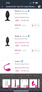 Just spent 300 on lovense toys 2 butt plugs and a lush all bluetooth