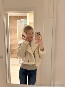 Getting cold no worries earmuffs and fluffy jackets are my go-to combo