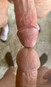 Our penises were kissing