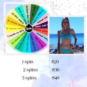Who s keen for a cheeky spin 3 spins is the maximum for each