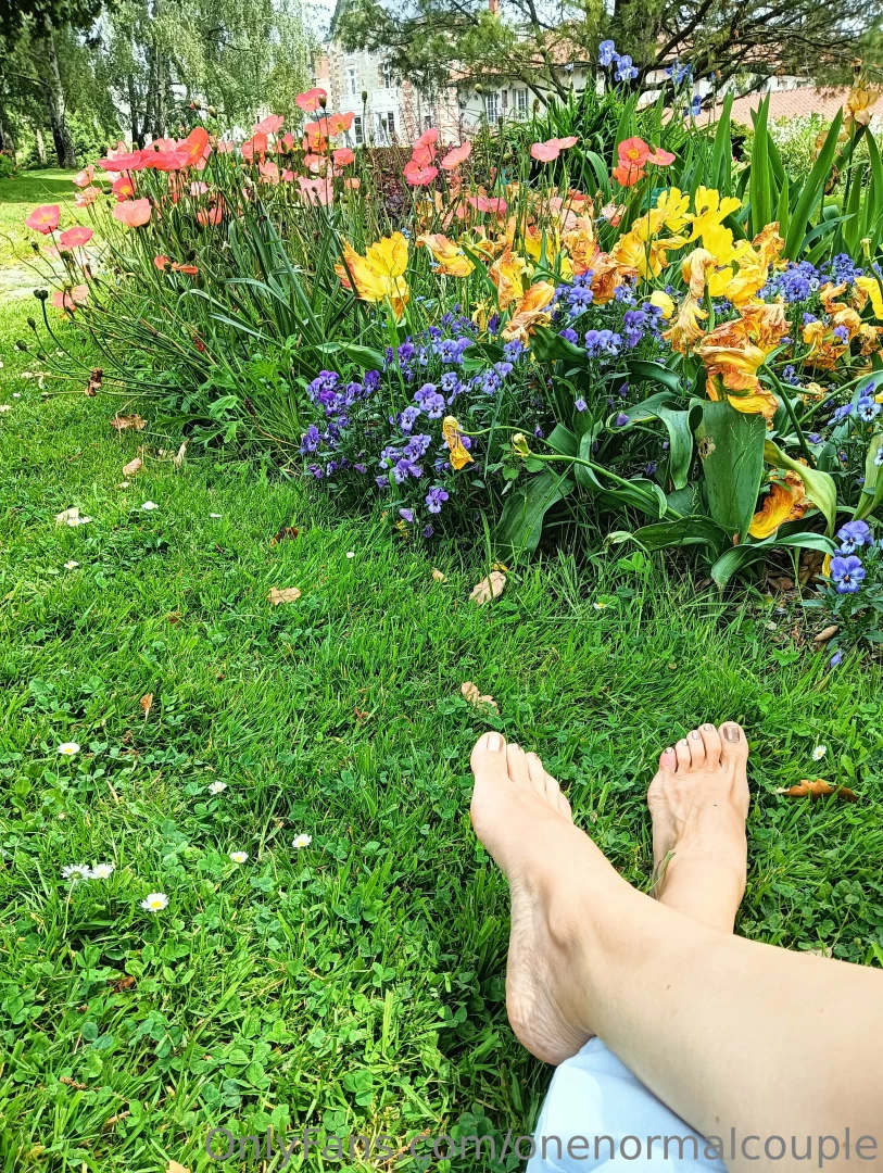 Couldn t resist to touch the grass and flowers the feeling of the part 1 