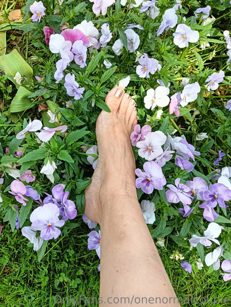 Couldn t resist to touch the grass and flowers the feeling of the 