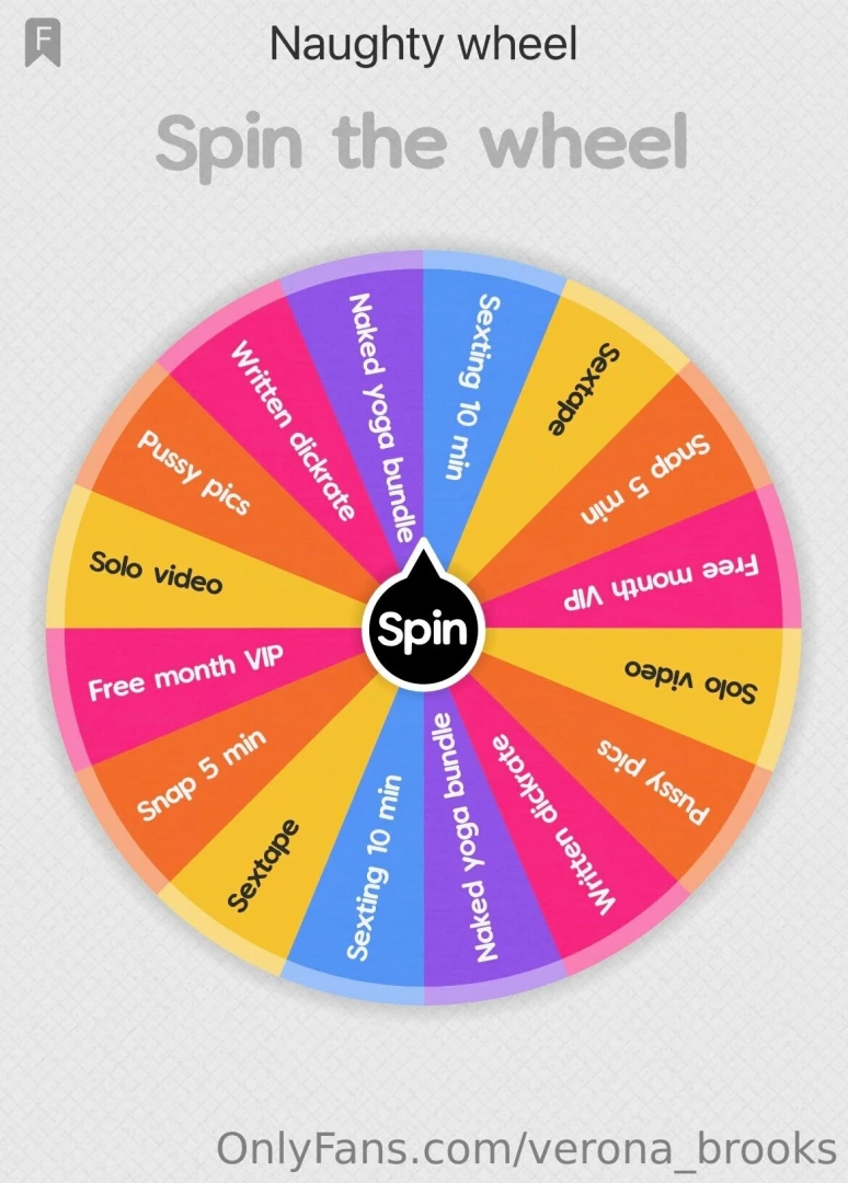 Baby i m feeling naughty let s play 1 spin 10 3 spins 20 you win 