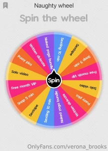 Baby i m feeling naughty let s play 1 spin 10 3 spins 20 you win
