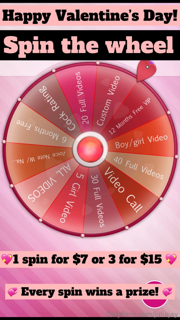 Get your valentine s day prize now every spin wins if you can see this 