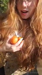 Fun little mini skirt and tomatoes from my garden part 7