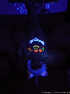 Here s more of those glow photos riding on my lil unicorn and laying part 2