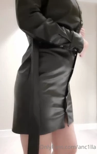 anc1lla - What do you think of my leather dress and what is underneath 