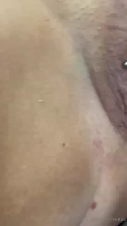 Freshly pierced clit 