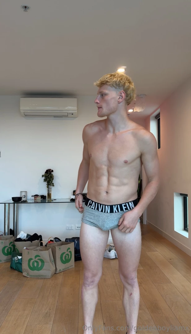 Underwear on pants off ready to play 