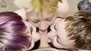 Look at us all gagging on jayfantxm s cock and balls it was so hard to