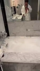 It s time for a hot shower would you like to join
