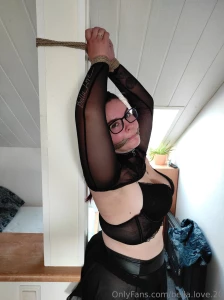 First he tied me on the wall then he just gagged me with the rope part 3