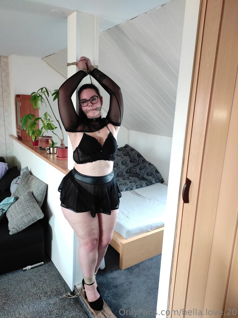 First he tied me on the wall then he just gagged me with the rope part 2 