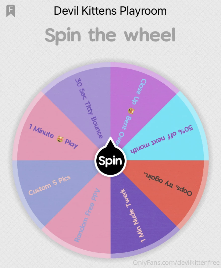 Don t forget the wheel 5 a spin xo test your luck 