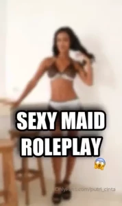 Sexy maid roleplay fucking a huge dildo dressed as maid i got soaking