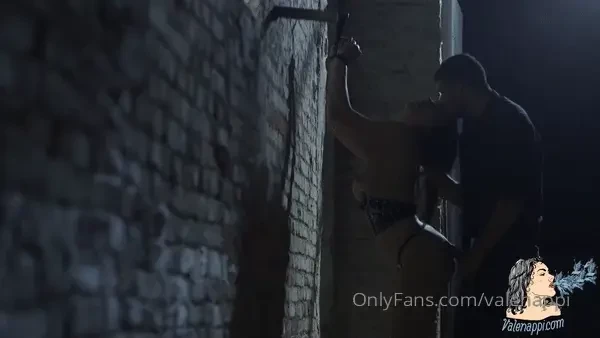 Fucked and dominated against a wall gagging hairy pussy facial cumshot 