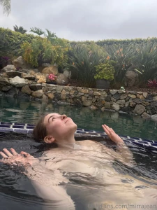 Being silly topless in a hottub but somehow my nipples are still hard