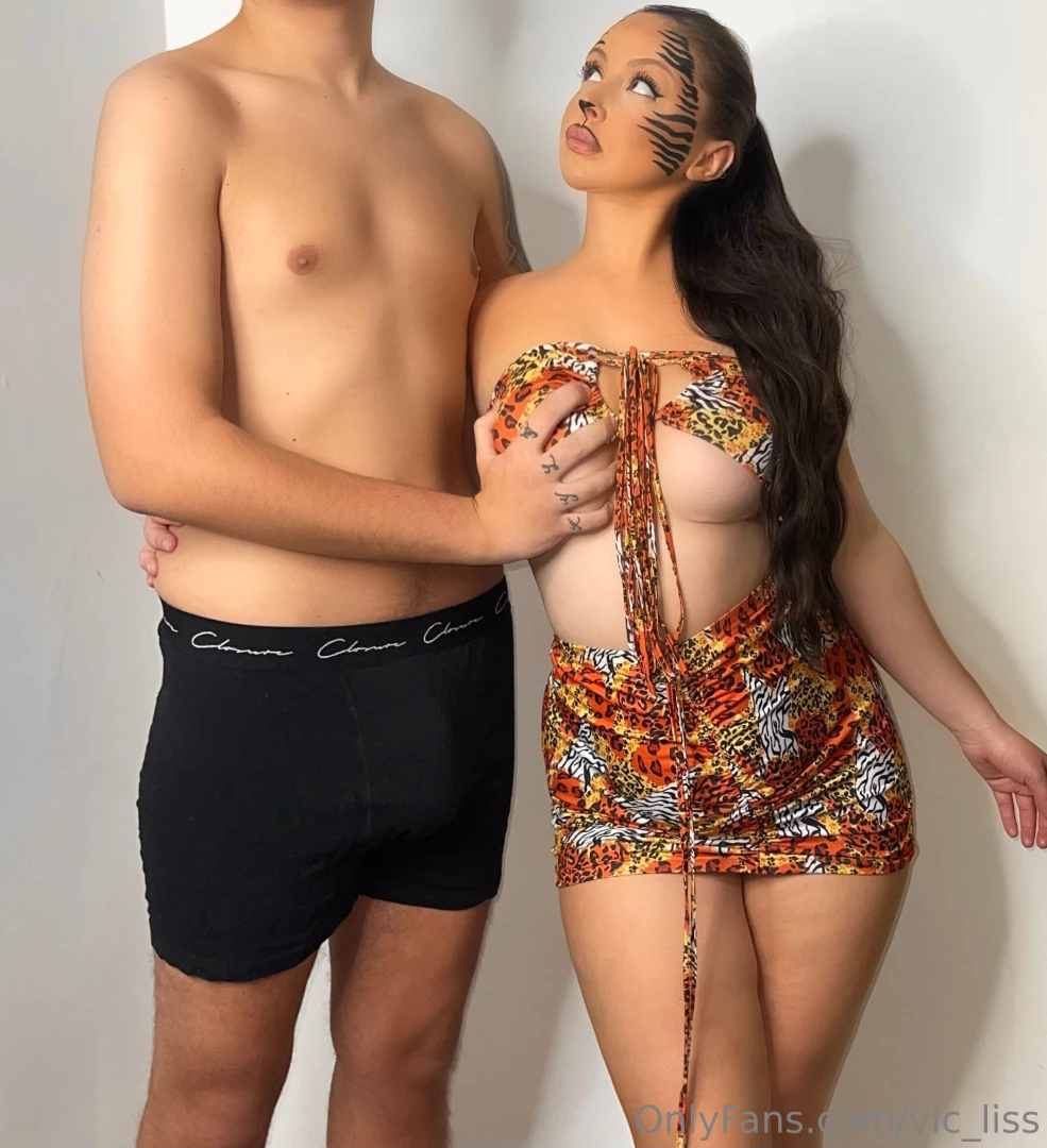 This tiger got herself a big boy for halloween 