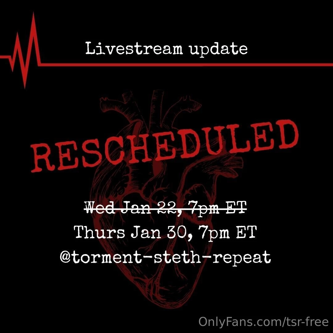 Remember livestream tonight on my main channel torment-steth-repeat part 1 