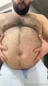 If your daddy goes to the gym he eats a lot and becomes horny because