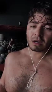 Such a sweaty mess watch me get undressed in the locker room and