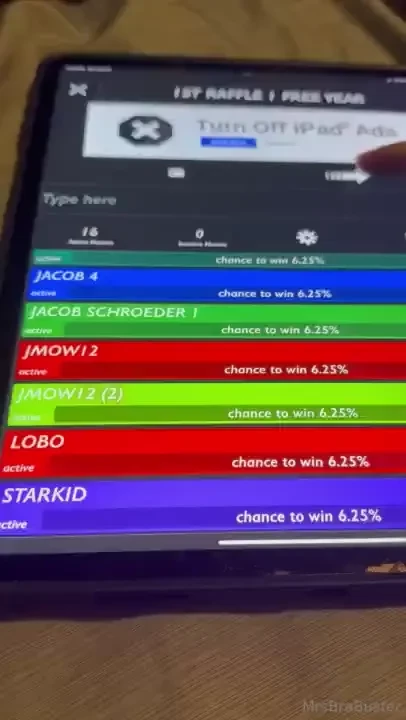 Just showing proof of the raffle winner 1st raffle one free year 