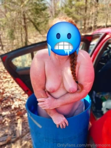 Today we used the local dog park for water to bath in we filled up a