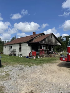 If you follow my other socials then you know my dads house caught on