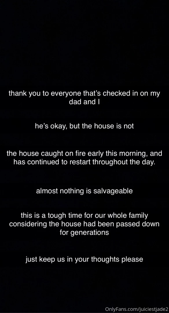 If you follow my other socials then you know my dads house caught on part 1 