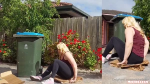 michellexm - Stomping cardboard boxes flat for recycling 5 59 mins part 1 