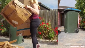 michellexm - Stomping cardboard boxes flat for recycling 5 59 mins part 2 