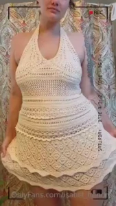 Vacation isabel got this cute crochet dress just for this trip be sure