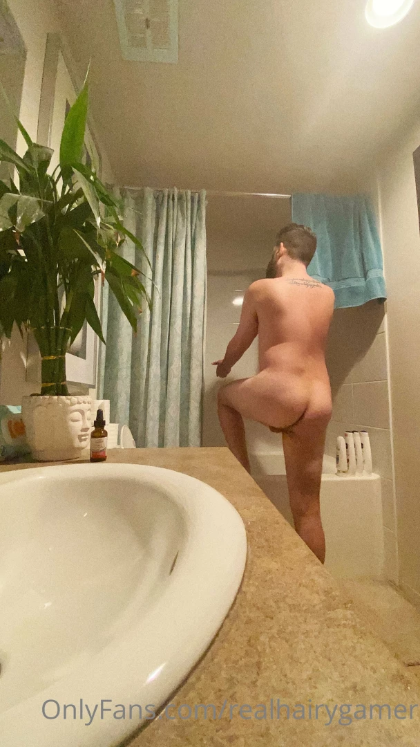 Shower before bed checking to make sure the waters hot 