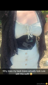 Not even a back brace hides my curves
