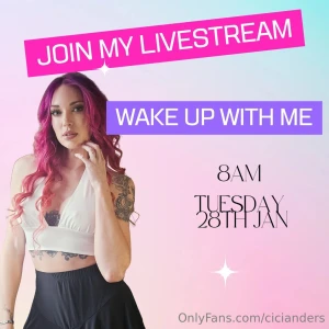 Join me live tuesday 28th on ciciandersxx