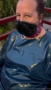 New video my paid page misslatexangel handcuff ballgag and latexmask