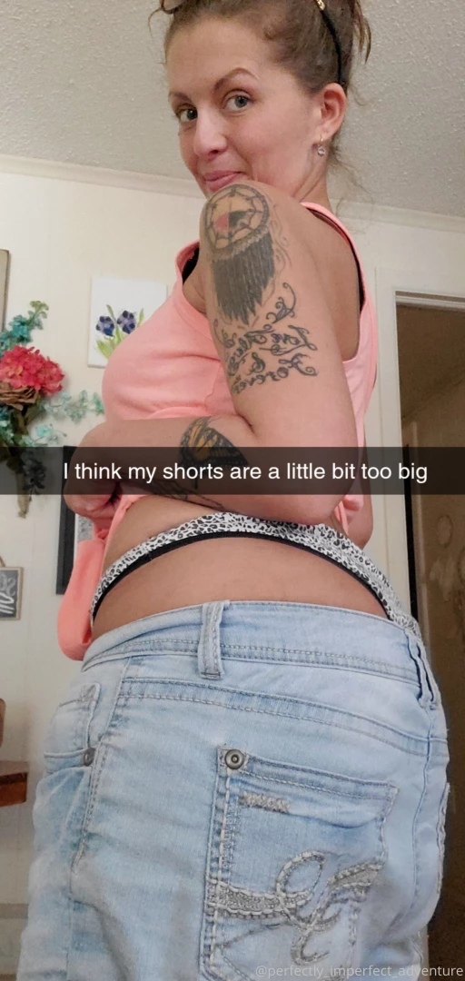 Went out to go mow and i think my shorts might be a little bit too big 