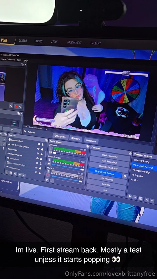 I m doing a test stream just to make sure everything s working so i 