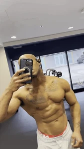 Sweat dripping muscles burning just thinking about pleasing you