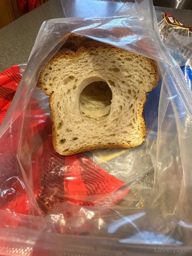 There s just something about this piece of bread 