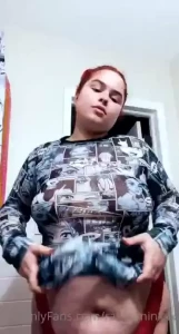 Wanna play with my boobs while we watch anime