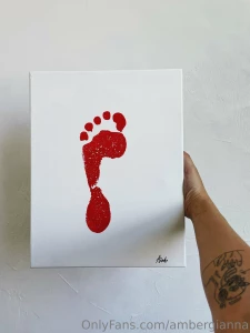 Foot art for sale on my etsy one of a kind acrylic paint foot prints part 3