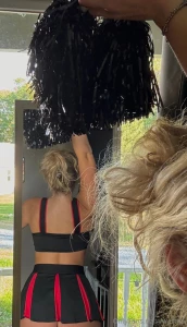 Yayy friday in true halloween spirit i had to put on my cheerleader