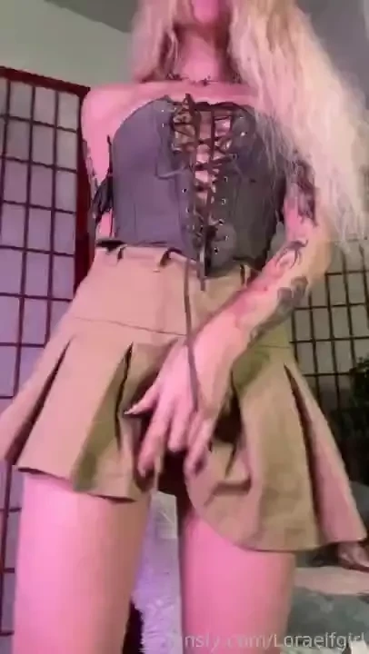 I m just doing a sexy dance and showing you my panties under my skirt 