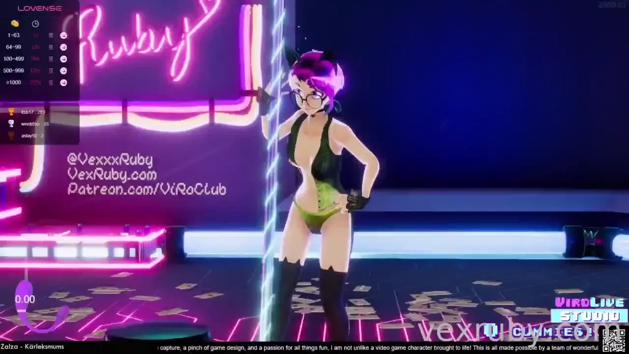 On the job hazards the clam slam poledance virtual vtuber 3d animation 