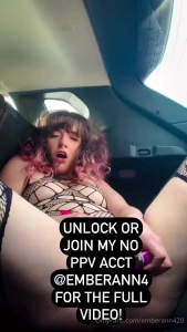 Creamy in the car i m so horny and i want to break in my new car so