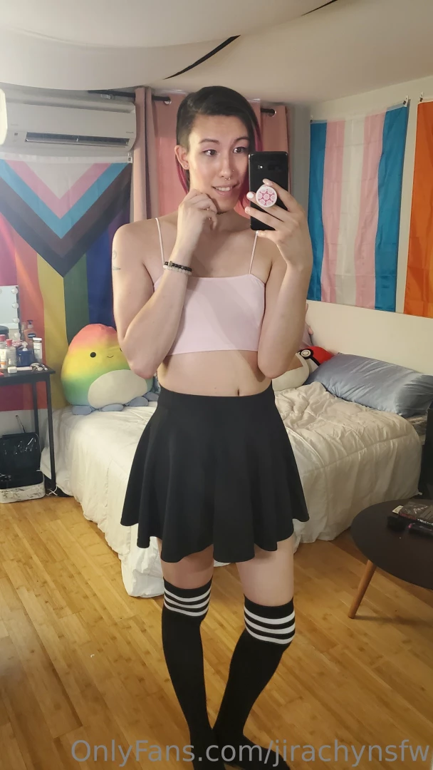 The trans girl staple amazon skirt and thigh highs i look so cute and part 1 
