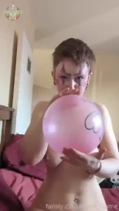 Watch me pop some clear pink black navy and purple 14 balloon ace